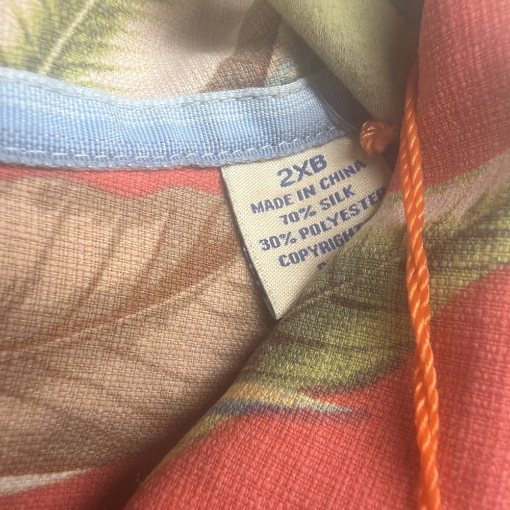 Tommy Bahama IslandZone Silk Blend Hawaiian Camp Shirt 2XB Tropical NWT - Picture 3 of 11